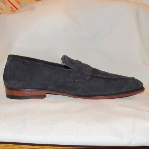 Oliver Sweeney Keyworth Navy Blue Calf Suede Penny Loafers Sze 10 Excellent Cond - Picture 9 of 12